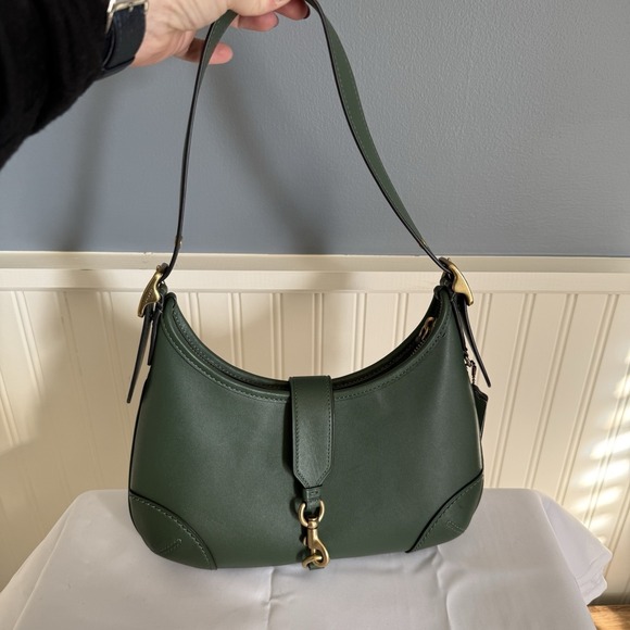 Coach Handbags - COACH HAMPTONS Re-Edition Leather Hobo Shoulder Bag Purse Hunter Green Ltd. Ed.